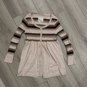 Girls Justice half button sweater cardigan size 16